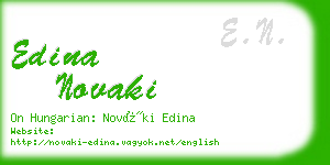 edina novaki business card